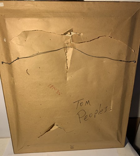 VINTAGE SIGNIERTES ORIGINAL ÖLGEMÄLDE ~ 19" x 23' PORTRÄT EINES MANNES MIT KNOBLAUCH - Bild 8 von 9