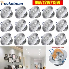 10/20/30/40PC Dimmable 15W LED Downlight Spotlight Recessed Ceiling Bulb Lamp US