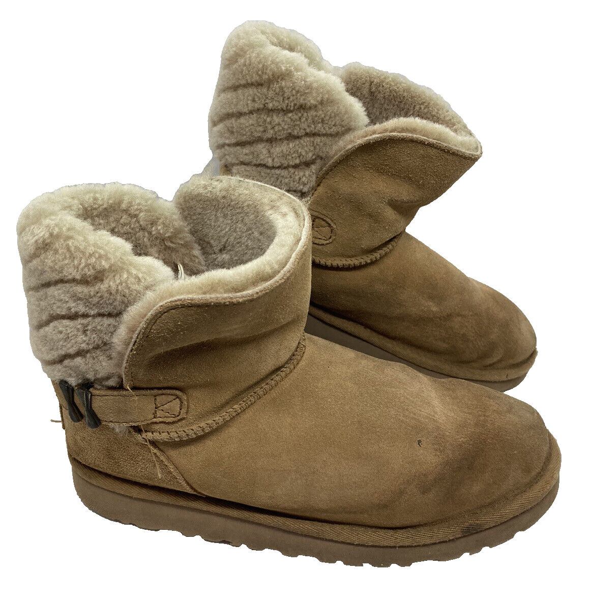 Ugg Analia Chestnut Boots 1015344K Girls Sz 4 Sheepskin | eBay
