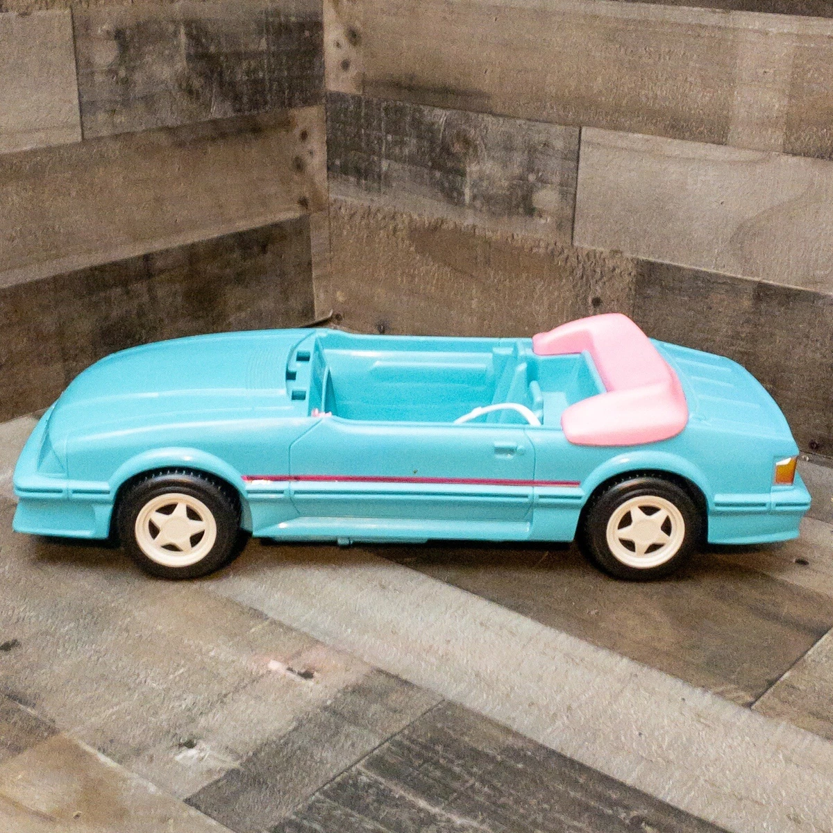 Barbie Ford Mustang Convertible Blue Pink Mattel 1993 Rare Color