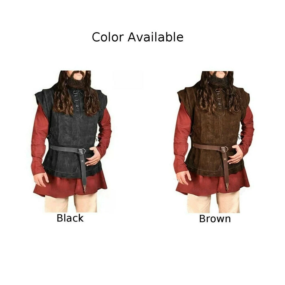 Disfraz de Guerrero Vikingo Medieval Armadura de Pecho Disfraz de Colección Armadura Chaleco de Pecho Foto 3 de 4