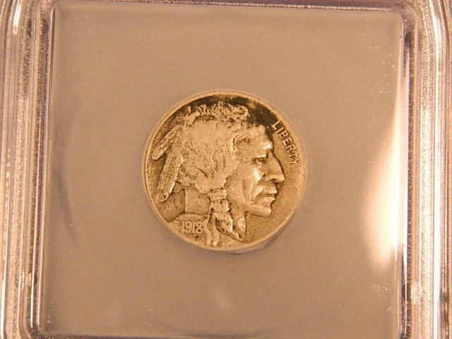 ~1918-D~  BUFFALO NICKEL   ~SEMI-KEY DATE~ ICG VF20 GRADED, CERTIFIED COIN. - Image 2 of 3