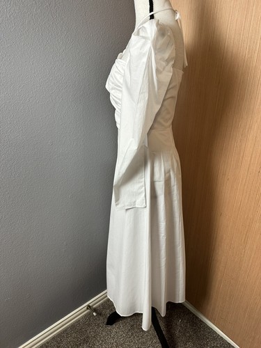 ASTR The Label Women’s White Long Sleeve Tie Neck Dress, Size Small - Picture 6 of 12