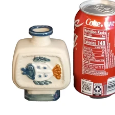 Raj California Embossed Fish Bud Vase Bottle MCM Pottery Retro Decor Japan EUC 