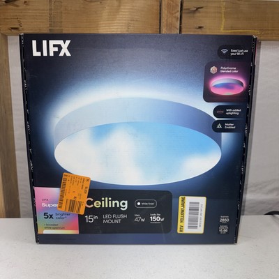 Lifx 15 in. White Smart Wi-Fi Dimmable Ceiling Light