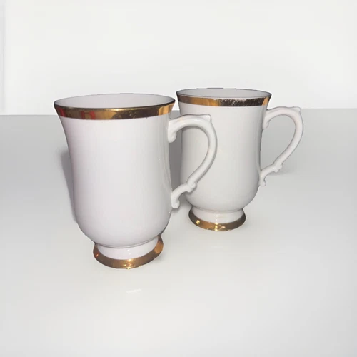 Royal Victoria Fine Bone China Pedestal Mug With Gold Trim. Hard To Find