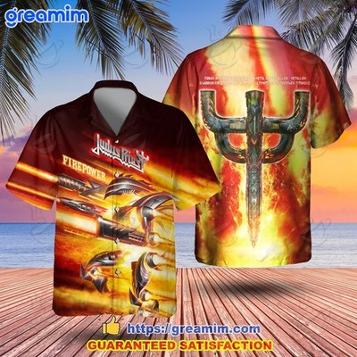 Judas Priest Firepower Album Cover Hawaiian Shirt