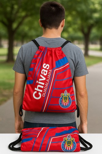 Chivas Drawstring Backpack – Club Deportivo Guadalajara Gym Sack Bag - Picture 2 of 7