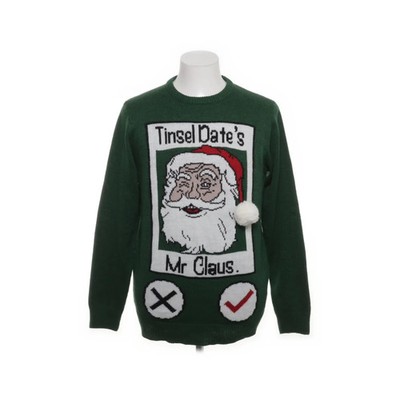 Threadbare, Weihnachtspullover, Größe: M, Grün/Mehrfarbig, Print #tr7