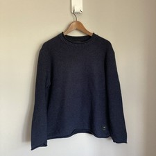 Finisterre Mens Barents Jumper Indigo Blue Me...