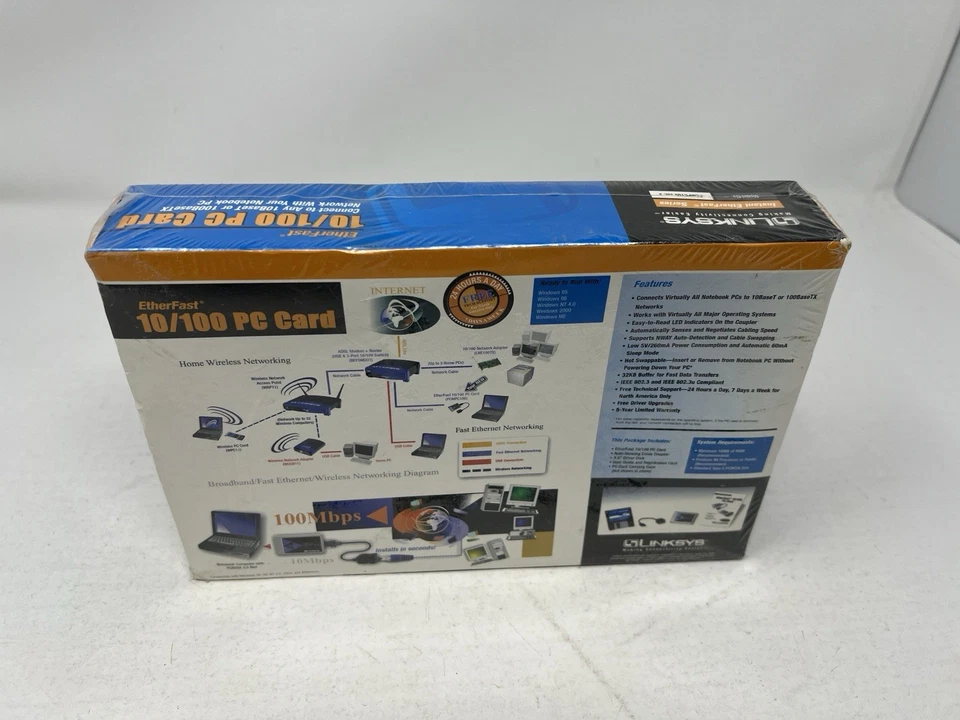 Linksys EtherFast 10/100 集成 PC 卡型号 PCMPC100 Ver. 3 全新未拆封 — 第 3/4 张图片