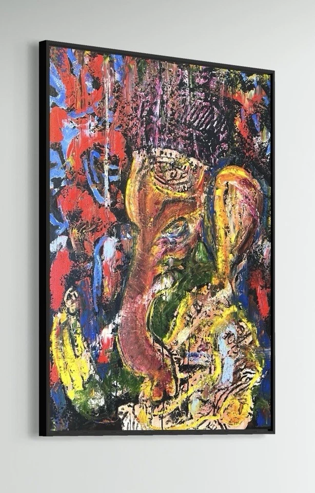 Daniel Pultorak  Im Schatten des goldenen Elefanten 2025 Kunst gerahmt Öl Art - Bild 2 von 4