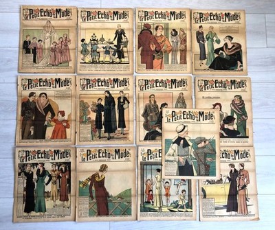 13x Illustrierte Zeitschriften LE PETIT ECHO DE LA MODE Jahr 1932 **