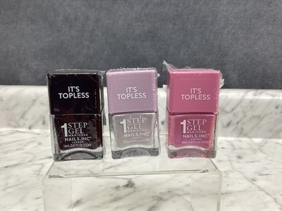NAILS.INC 1 Step Gel Nail Polish ''It's Topless'' Trio Set
