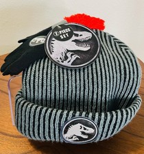 Jurassic World Beanie and Mittens Kids One Size Fits Most - NWT