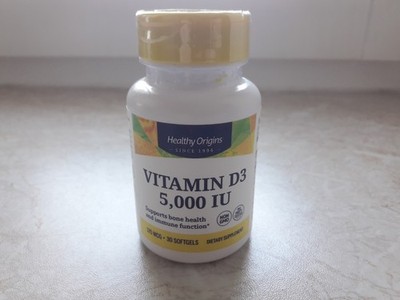 Healthy Origins, Vitamin D3, 5000IU (30 Kapseln/(NEU) MHD: 08/2026