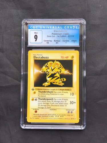 Electabuzz (1st Edition) graded CGC 9 for sale on eBay