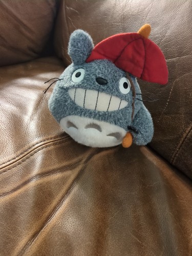 Ghibli My Neighbor Totoro with Satksuki Red Umbrella 6" Plush vintage 