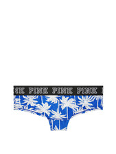 Victoria's Secret PINK Logo Cheekster Panty Blue Palm