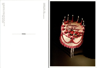 Postcard - WALKING CAKE 1989 PHOTOGRAPH BY LAURIE SIMMONS