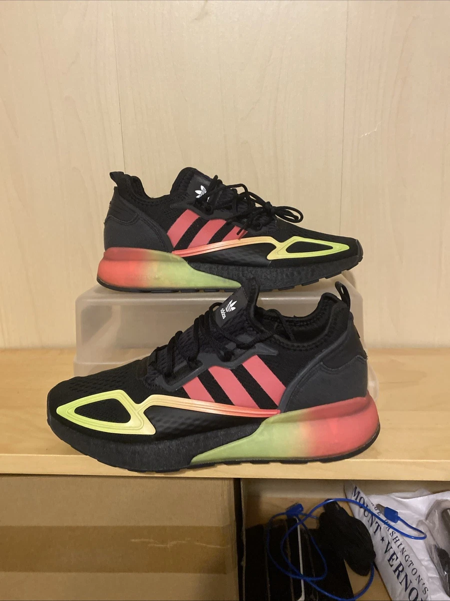 Adidas ZX 2K Boost Black Signal Green Pink for sale | eBay