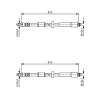 2X Bosch BremsschlÄUche Vorne Oben Unten Passend FÜR CitroËN Jumper Fiat Ducato
