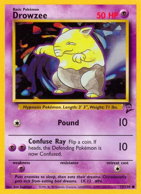 Drowzee 73/130 Common Base Set 2 Pokemon Heavily Played