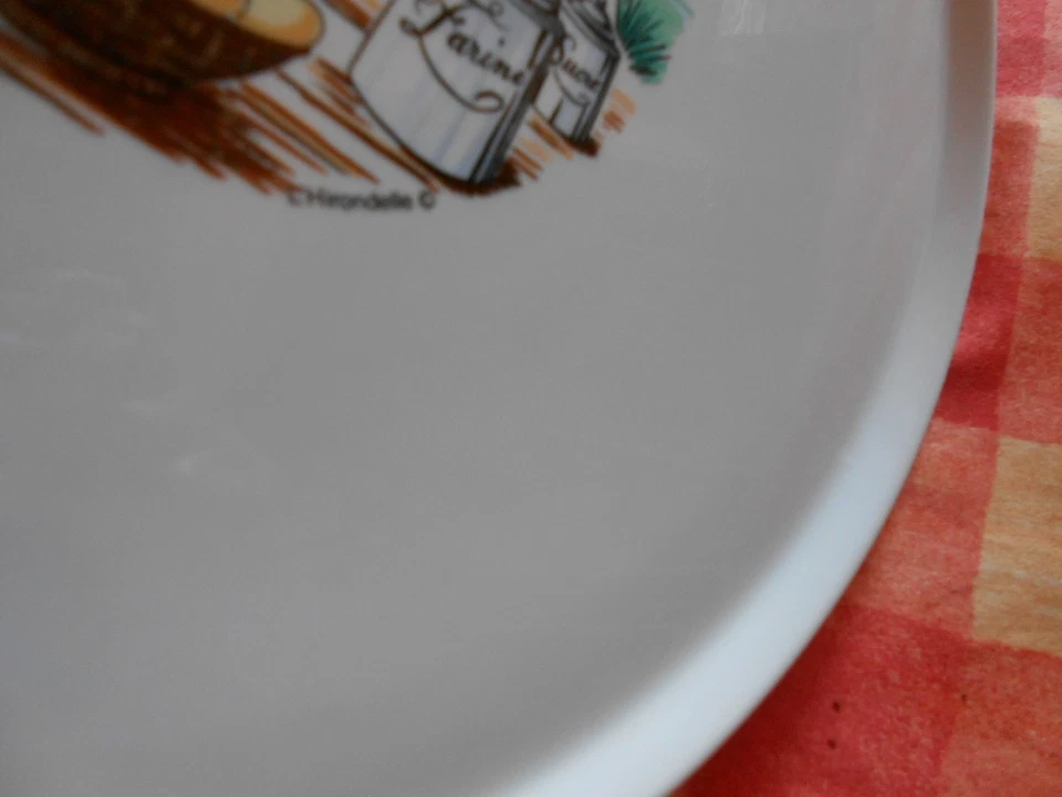 Grand Plat plat en Porcelaine L'HIRONDELLE - Photo 4/4