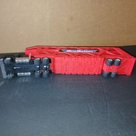 Vintage Galoob Micro Machines Semi Truck Car Hauler Filled With Cars