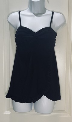 Beyond Control Black One Piece Swimsuit With Ruffle Detail Size 8 $85