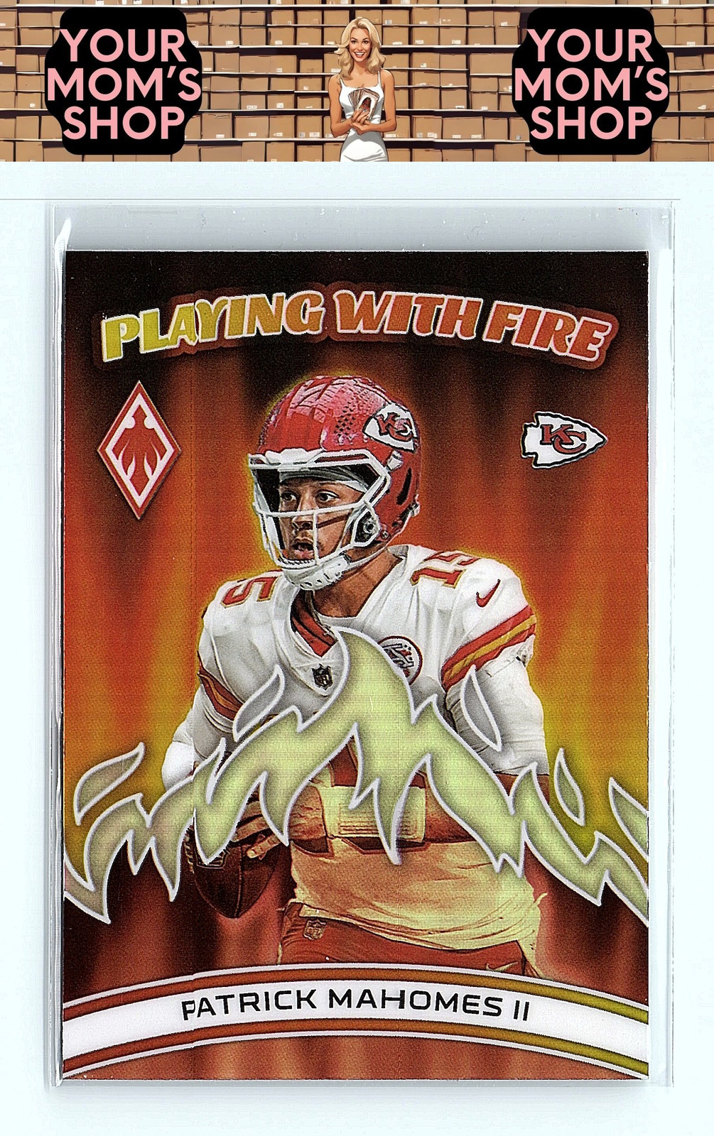 2023 Panini Phoenix #PWF-8 Patrick Mahomes II Playing With Fire Silver Prizm