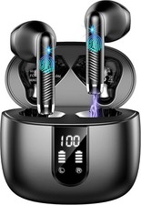 Wireless Earbuds, Bluetooth Headphones V5.4 Stereo Bass Ear Buds with ENC Noise