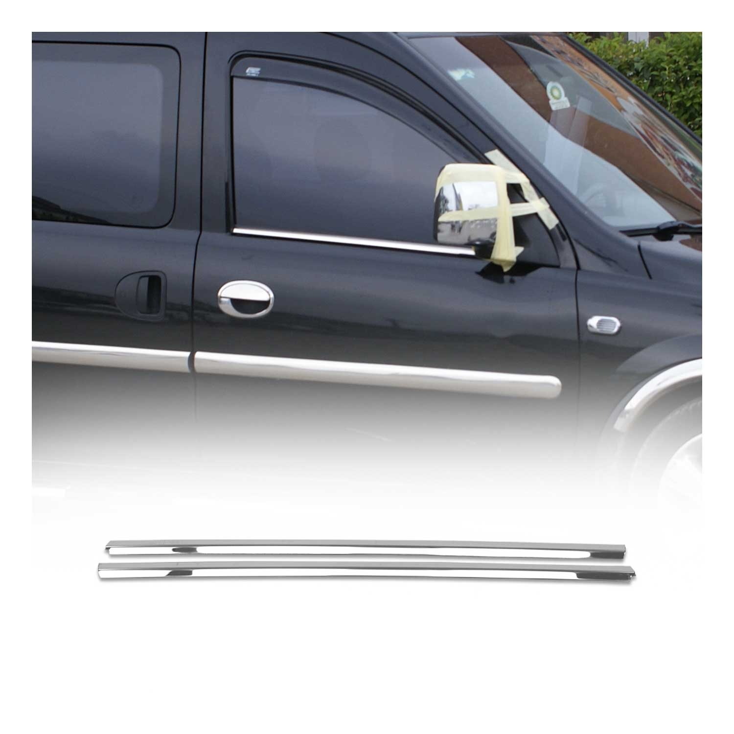 Garniture de fenêtre Opel Combo C pour look utilitaire chic en inox