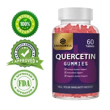 Quercetin Gummies with Bromelain Vitamin C D3 Zinc Brain Heart Immune Support