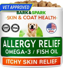 Dog Allergy Relief Chews for Itchy Skin, Coat Health Omega 3 Supplement