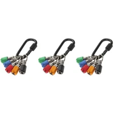 3 Sets Carabiner Bit Holder Keychain Portable Chain, Cool Gadgets Holders