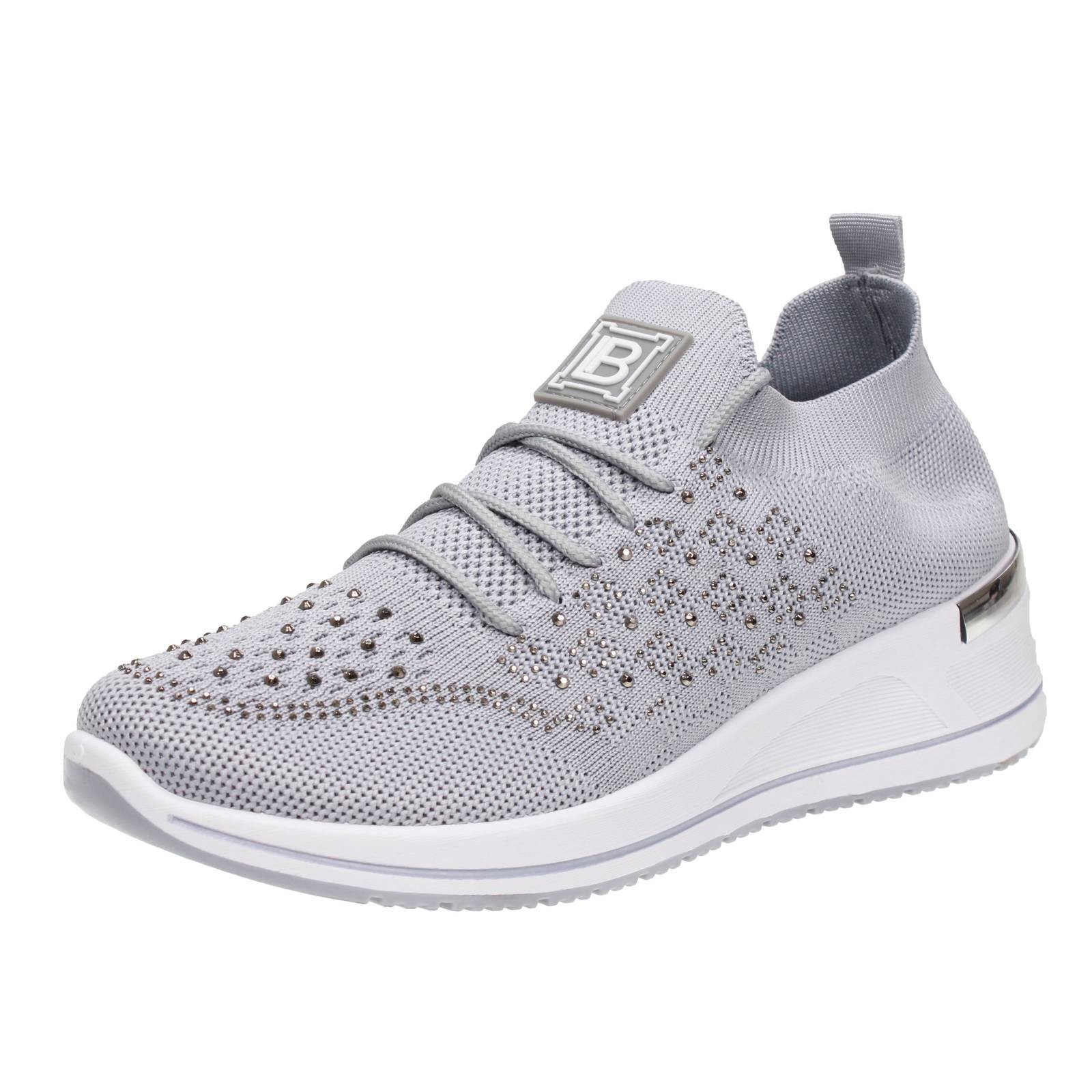 Laura Biagiotti Stoff Sneaker mit erhhter Sohle grau - Gre 37 233c 8690₽