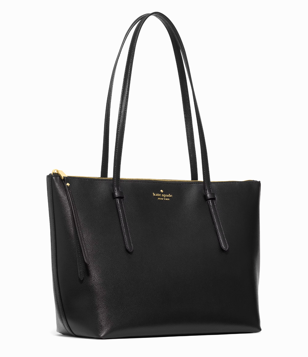 kate spade 黒 レザートートバッグ New Kate Spade All Day Large Tote Delicate Pebble Leather Black