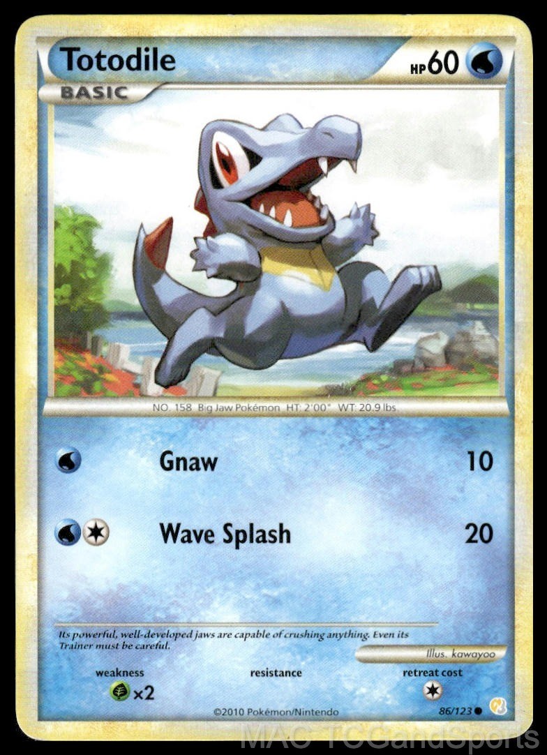 Totodile 86/123 HeartGold & SoulSilver Pokemon TCG LP