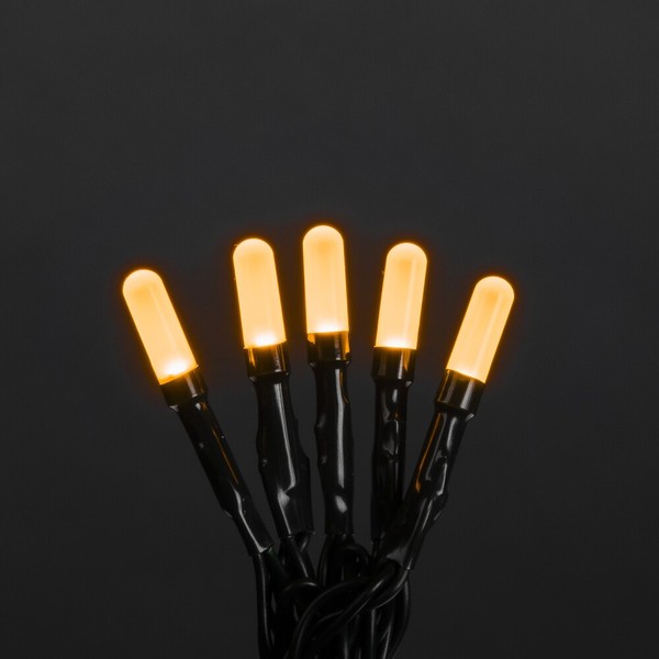 Konstsmide -820 Micro Led Lichterkette, Slim Frosted, 100 Bernsteinfarbene Diode-image