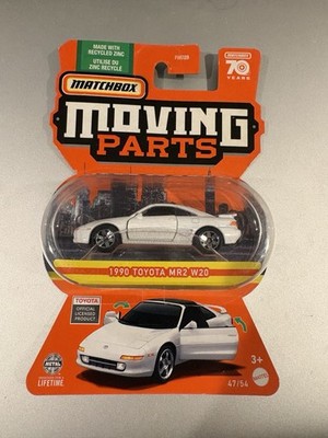 Matchbox Moving Parts 1:64 1990 Toyota MR2 W20 White Diecast Official Licensed