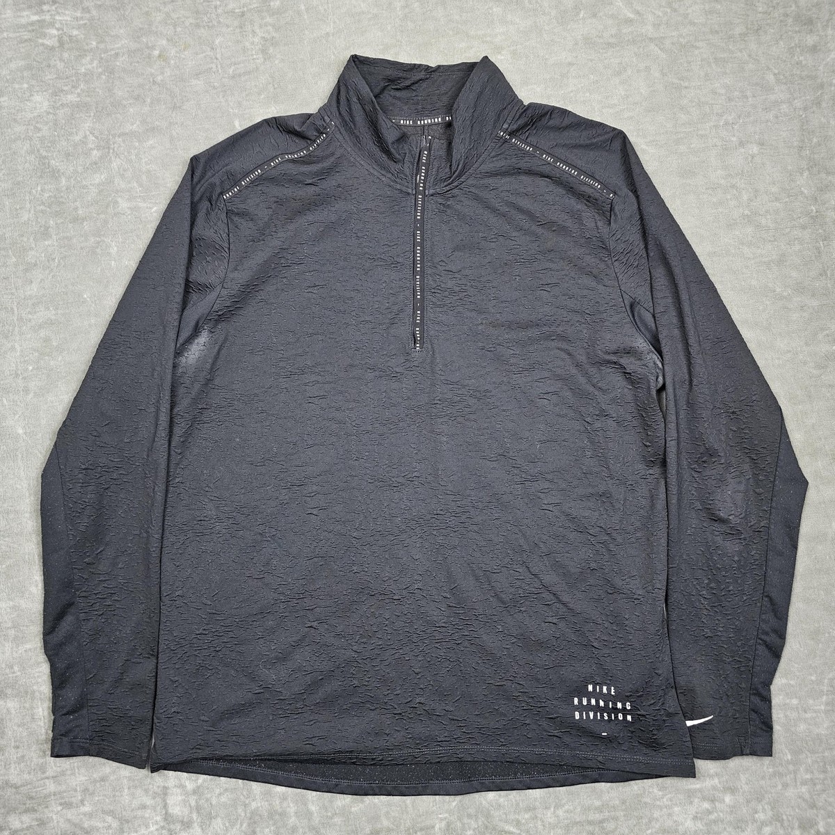 Nike Running Division ブラック Nike Dri-FIT Running Division Pullover Mens XL Black Long Sleeve 1