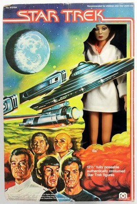 Vintage Star Trek Llia Action Figure 91210/4 Never Removed from Liner Mego 1978