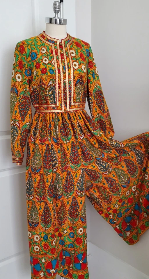 Vintage Bergdorf Goodman B Cohen Original Palazzo Pant Jumpsuit Mod Hostess 70's - Image 2 of 4