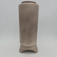 Scarce KAY FINCH California MCM Tall 14 Inch Footed Pottery Vase or Planter