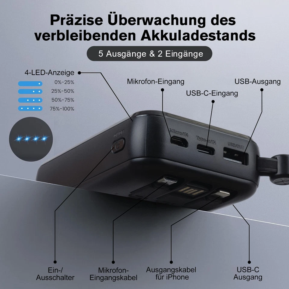 9000000mAh Powerbank Externer Batterie Ladegerät ZusatzAkku 2USB Für Alle Handy - Bild 3 von 4