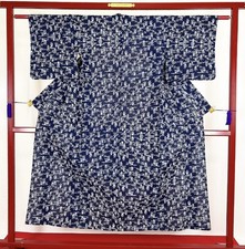 Japanese Kimono 'YUKATA' Cotton/Traditional/Indigo Dyed/Summer kimono N808
