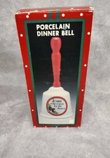 Christmas Porcelain Dinner Bell Winter Village Scenario