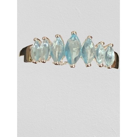 Anillo Piedra Natal Marqués Avon Marzo Aguamarina Foto 4 de 4