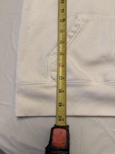 Champion White Hoodie Size Medium youth  Logo w/front pouch pocket - Picture 7 of 8